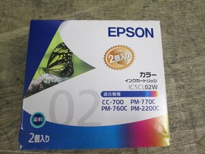 ◎アウトレット新品未使用純正品　エプソン【EPSONインクカートリッジ　カラー2個入り　IC5CL02W】◎2308011