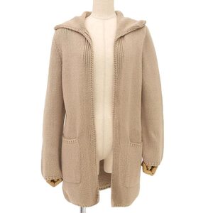 美品 フォクシー FOXEY 2016年商品 35226 Wing Collar long Cardigan ロング カーディガン 定価75600円