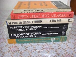 印度仏教哲学他洋書 6冊 History of Indian Philosophy、Outliens of Indian Philosophy、Tibets Great Yogi Milarepa 他 I2