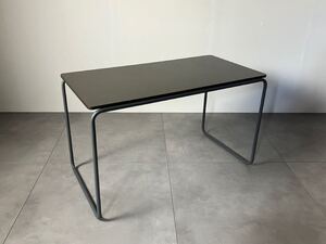 MUJI × THONET スチールパイプデスク ・Ｌ / 幅120cm ダークグレー / 無印良品 トーネット バウハウス ワークデスク 