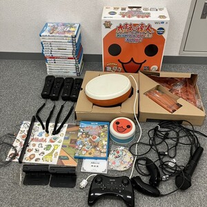 G310-H33-154 Ｗii wiiU ゲームソフト 太鼓の達人 ポケモン スマブラ ドラクエなど その他付属品まとめ