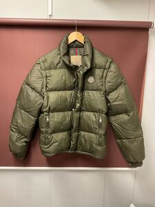 営KZ561-120◆ MONCLER モンクレール カーキ 2WAY ダウンジャケット ダウンベスト（サイズ表記0・約着丈61cm・身幅50cm）