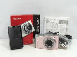 □ CASIO カシオ EXILIM エクシリム EX-H15 デジタルカメラ デジカメ ピンク 1410万画素 f=4.3-43.0㎜ 1:3.2-5.7 簡易動作確認済 中古 ③