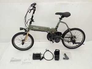 Panasonic パナソニック オフタイム 折りたたみ/電動アシスト自転車 BE-ELW075G 2022年製 18/20型 外装7段 配送/来店引取可 ∽ 706B8-1