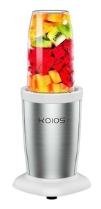 1円スタート KOIOS ミキサー ジューサー 砕氷 小型 ダブルボトル 500ml 大容量 400W スムージー シェイク ナッツバター ホワイト A08101