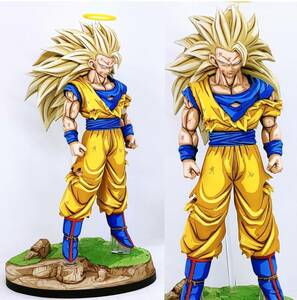 ドラゴンボールZ リペイント BLOOD OF SAIYANS 超サイヤ人3孫悟空　服ボロVersion　オリジナル台座　二次元2D　