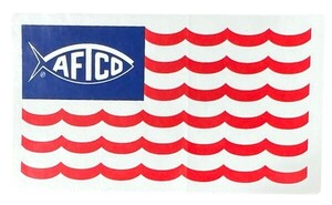 アフコ ロゴ ステッカー 星条旗 AFTCO American Fishing Tackle Company STICKER シール アメリカン フィッシング タックル FISHING 魚 釣