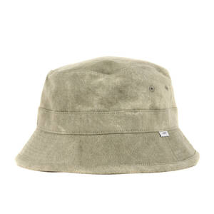 新品 WTAPS ダブルタップス ハット サイズ:L 21AW ブリーチ加工 デニム バケットハット BUCKET 01 / HAT オリーブドラブ 帽子