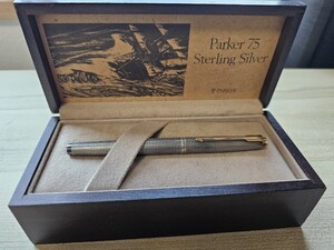 パーカー万年筆 75 スターリングシルバー ペン先18K-750 PARKER STERLING SILVER 激レア！