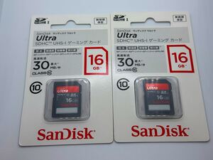 SanDisk Ultra 16GB SDHCカード 2個セット SDSDUG-016G-J35