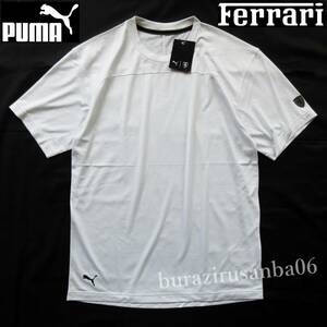 US/M 日本L相当 大き目◆未使用 定価7,150円 PUMA FERRARI プーマ×フェラーリ コラボ フェラーリ サマー半袖 Tシャツ 薄手メッシュ 577863