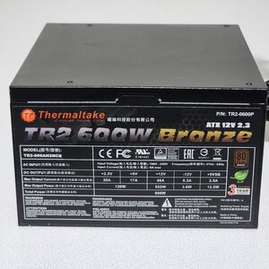 Thermaltake TR2(TR2-0600P) 600W 80PLUS BRONZE認証 ATX電源ユニット 動作確認済み PCパーツ