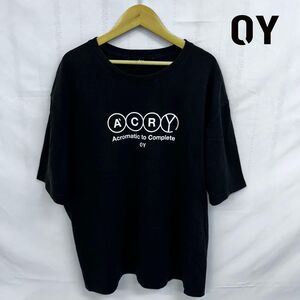 OY オーワイ半袖Tシャツ メンズ フリーブラック黒 プリントロゴ 美品