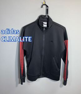 ■adidas アディダス■三本ライン　CLIMALITE トラックジャージ:M☆TS-262