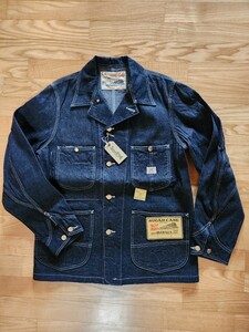 新作　送料込★東洋 SUGAR CANE　シュガーケーン　SC14371 11oz BLUE DENIM WORK COAT デニム　カバーオール　42