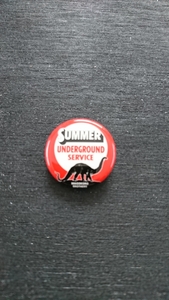 非売品!!真心ブラザーズ「SUMMER UNDERGROUND SERVICE」缶バッジ/YO-KING倉持陽一 桜井秀俊 MAGOKORO BROTHERS ノベルティー 