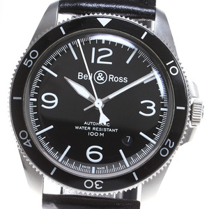 ベル＆ロス Bell＆Ross BRV292-BL-ST/SCA BR V2-92 ブラックスチール デイト 自動巻き メンズ 良品 _838220