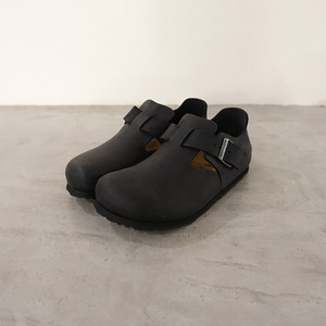 【美品】ビルケンシュトック BIRKENSTOCK *London レザーストラップシューズ 37/240//L6/M4/23.5*黒1224(sh10-2412-94)【32A52】