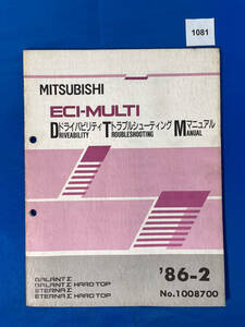 1081/三菱ECI-MULTI ギャランΣ エテルナΣ 1986年2月