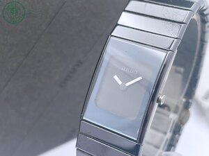 BA0608214　△1円～! RADO ラドー 963.0350.3 DIASTAR レディース クォーツ 腕時計 アナログ 箱付き ブラック系 スクエア 現状品