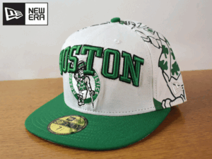 K220《未使用品》NEW ERA ニューエラ 59FIFTY【7-1/2 - 59.6cm】BOSTO NCELTICS セルティックス NBA フラット 帽子 キャップ USモデル