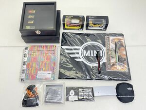 H066-N39-631 MINI ミニクーパー ノベルティ まとめ ノート ペン クリップ ミニカー ピンバッジ ビクトリノックス ネイルクリップ 現状品2