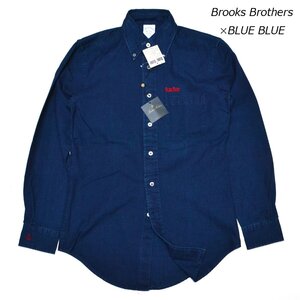 未使用 BROOKS BROTHERS ×BLUE BLUE ブルックスブラザーズ ブルーブルー インディゴドビーシャツ XSサイズ メンズ M819351