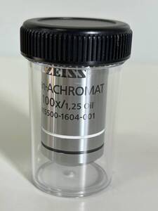 ⑤32◆Carl ZEISS カールツァイス◆対物レンズ Plan ACHROMAT 100×/1.25 Oil レンズ ケース付き