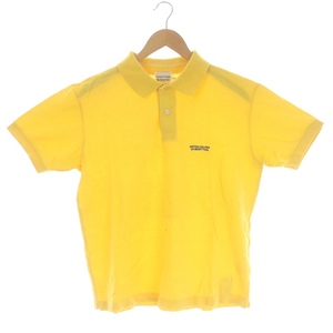 ユナイテッド・カラーズ・オブ・ベネトン UNITED COLORS OF BENETTON ポロシャツ 半袖 ロゴ 50 L 黄色 イエロー 紺 /SI18