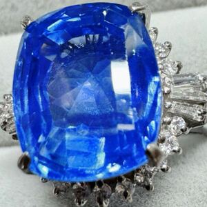 【最終値下げ】非加熱　ブルーサファイア　GIA 鑑別　10.27ct ダイヤモンド　リング　スリランカ産 Pt900プラチナ 鑑別付