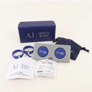 アルマーニ・ジーンズ スマートフォン用クリップレンズ フィッシュアイ/ワイド+マクロ 動作未確認 メンズ ARMANI JEANS