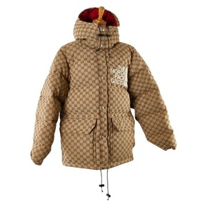 グッチ × ノースフェイス 22SS GGエンブロイダリー ダウンジャケット サイズ:S 670766 ダウンフェザー GUCCI × THE NORTH FACE【中古】