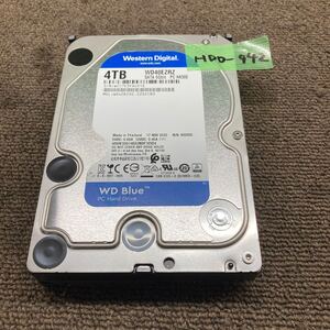 HDD-942 激安 HDD4TB 3.5インチ SATA 24513時間 内蔵HDD WD WD40EZRZ-22GXCB0 Crystaldiskinfoにて正常品 中古