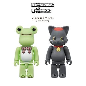 即決★ベアブリック かえるのピクルス ＆ NY@BRICK 黒ねこ ピエール 100％ 2PACK★BE@RBRICK★メディコム・トイ