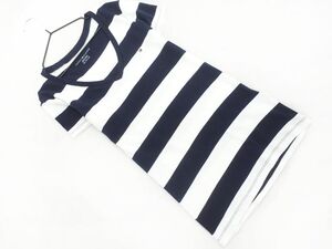 TOMMY HILFIGER トミーヒルフィガー Vネック ボーダー Tシャツ sizeXS/紺ｘ白 ■◆ ☆ efb8 レディース