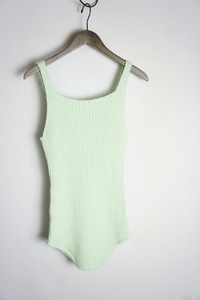 新品23SS TANタン TN23SS004 RIBBED CAMI ニット キャミソール タンクトップ ボディスーツ MINTミント1009O★2