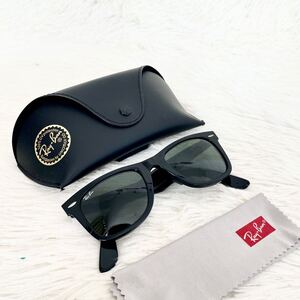 【美品】木村拓哉さん着用　Ray-Ban　WAYFARER　レイバン　ウェイファーラー　サングラス　RB2140-F　ブラックレンズ　ブラックフレーム