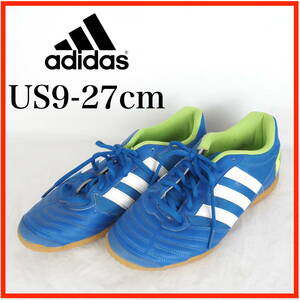 OK0077*adidas*アディダス*スーパーサラ*メンズフットサルシューズ*US9-27cm*青