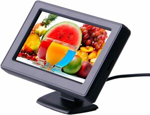 日常使い 4.3インチミニオンダッシュ液晶モニター 2系統映像入力 汎用性抜群