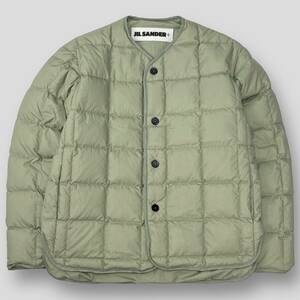 JIL SANDER+ / ジルサンダー プラス 19AW Collarless Down Jacket / カラーレス ダウンジャケット JPUP440494 MP460600A 48 キルティング