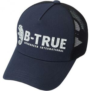 エバーグリーン★ビートゥルー★B-TRUEラバーロゴメッシュキャップ★#ネイビー/ブラック