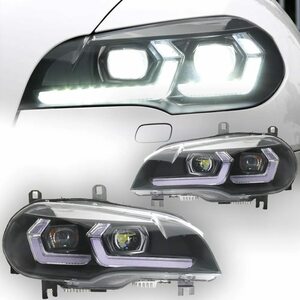 LED ヘッドライト ヘッドランプ BMW X5 E70 前期型 2007-2010 AOKEDING