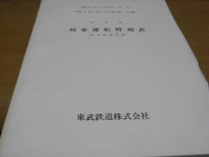 野田線　列車運転時刻表(附 車両運用表)　平成2年12月19日改正　東武鉄道株式会社