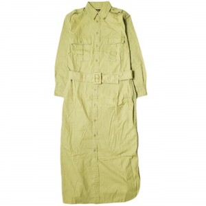 RRL ダブルアールエル コットンツイルベルテッドシャツドレス ワンピース 282861802001 3 KHAKI Double RL レディース 定価55,000円 g18096