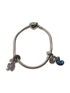 PANDORA◆50th Celebration Dangle Charm/カメレオン/ブレスレット/SV925/シルバー