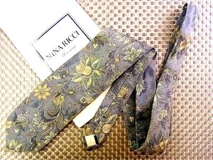 【在庫処分セール】●特売●FK2936●【NINA RICCI】ニナリッチ【花 植物 柄】ネクタイ●