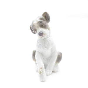 未使用 LLADRO リヤドロ 6211「犬 ニューフレンド」 フィギュリン イヌ ドッグ 置物 インテリア SY11057B2