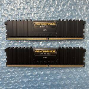 CORSAIR VENGEANCE LPX 8GB×2枚 計16GB DDR4 3000MHz 1.35V 中古 デスクトップ メモリ【DM-883】