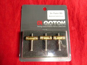 ★新品セール/最安値★GOTOH／In-Tune BS◆国産 テレキャスター用ブラス サドル ３個セット 弦長補正 TL用