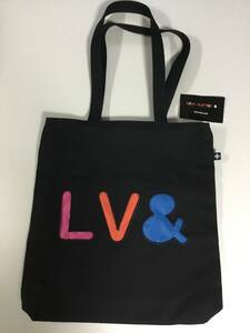 LOUIS VUITTON★トートバッグ★ブラックキャンバス LV& 限定 ルイヴィトン ショルダーバッグ ショッピングバッグ コットン 非売品